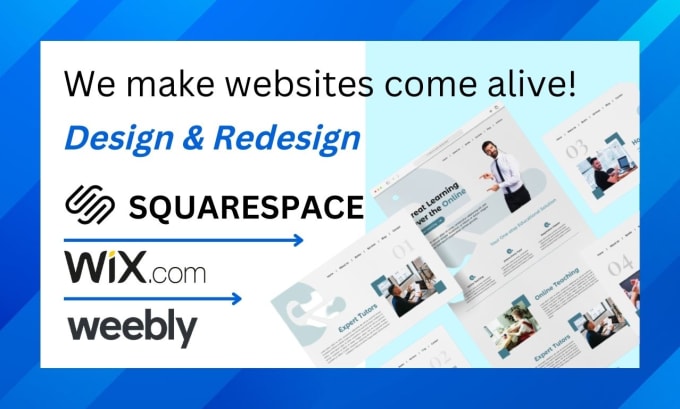 Gig Preview - Design or redesign wix , weebly or squarespace website