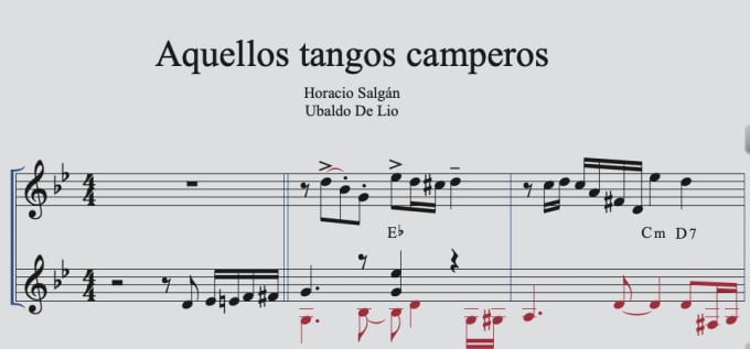 Gig Preview - Transcribe any tango orchestra into sheet music, midi or mp3