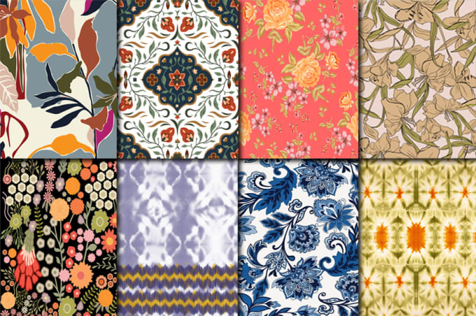 Gig Preview - Do creative vector floral seamless patterns for you