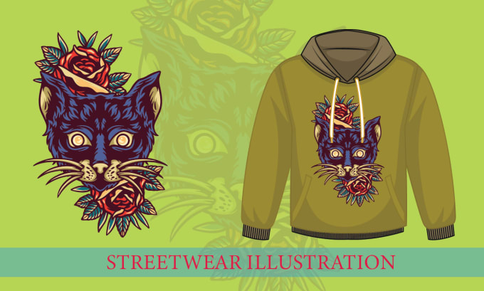 Gig Preview - Design streetwear illustration for your clothing