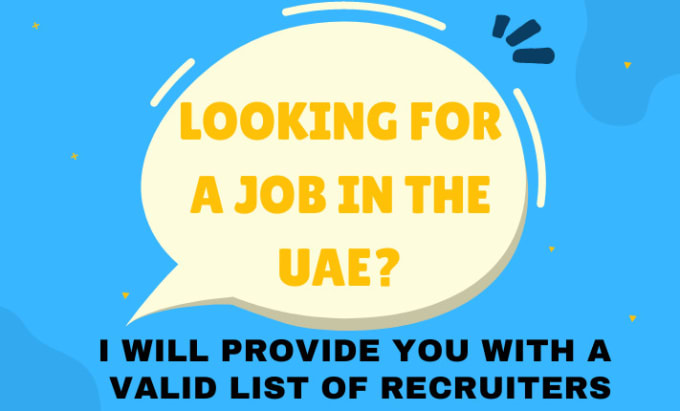 Gig Preview - Provide a valid and authentic list of recruiters in the uae