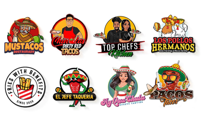 Gig Preview - Design food truck restaurant bakery, trailer wrap or mexican logo