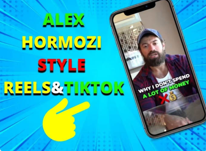 Gig Preview - Create alex hormozi, ryan pineda style reels youtube shorts