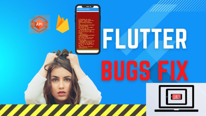 Gig Preview - Flutter bugs errors UI overflow fixes of your app