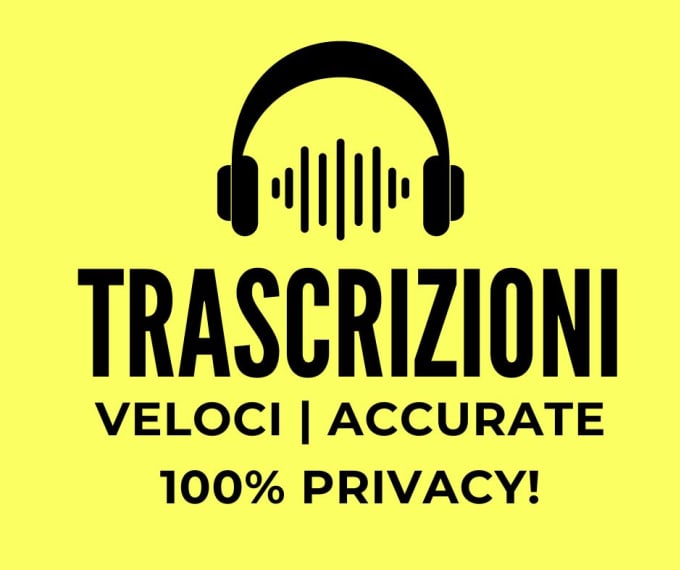 Gig Preview - Transcribe your audio or video files in italian