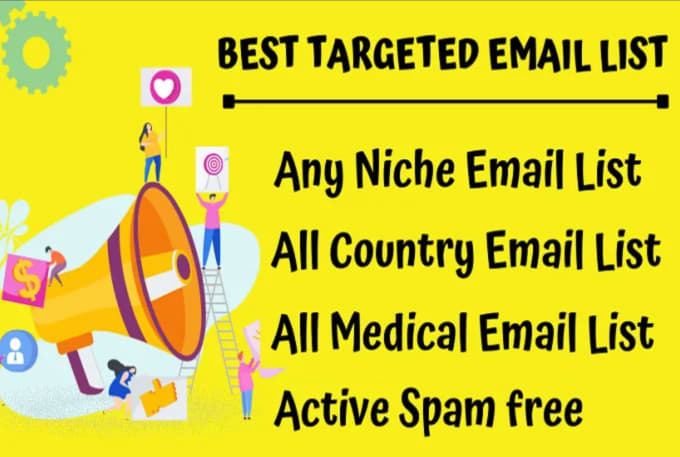 Gig Preview - Collect niche targeted active and valid bulk email list for email marketing