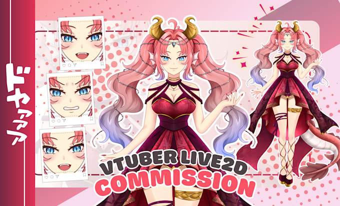 Gig Preview - Design and rigging vtuber model live2d