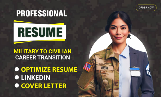 Gig Preview - Write military resume and linkedin profile for veterans from scratch