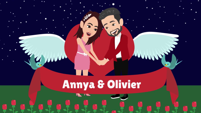 Gig Preview - Create amazing animated wedding invitation, love story, and proposal video