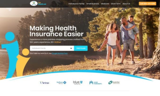 Bestseller - build health insurance website, life insurance website or landing page