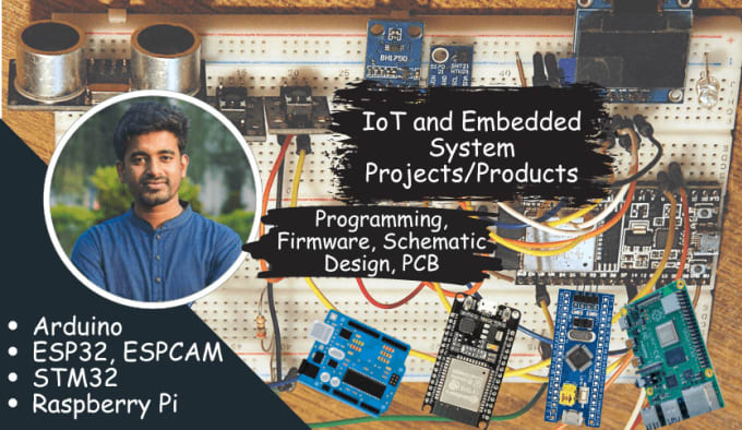 Gig Preview - Do esp32 esp8266 stm32 arduino raspberrypi base iot and embedded system solution