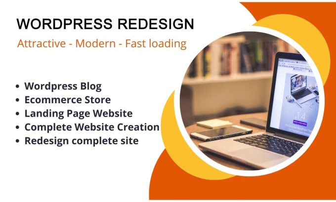 Gig Preview - Wordpress website redesign, responsive and modern wordpress website , clone