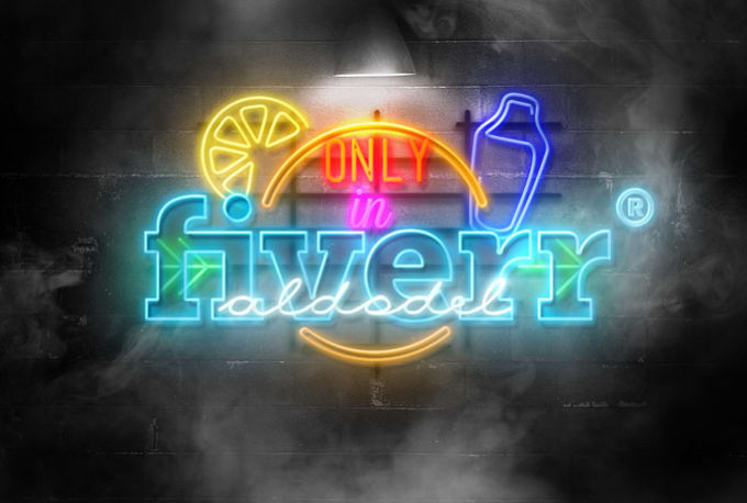 Gig Preview - Replicate your logo design or text in neon style