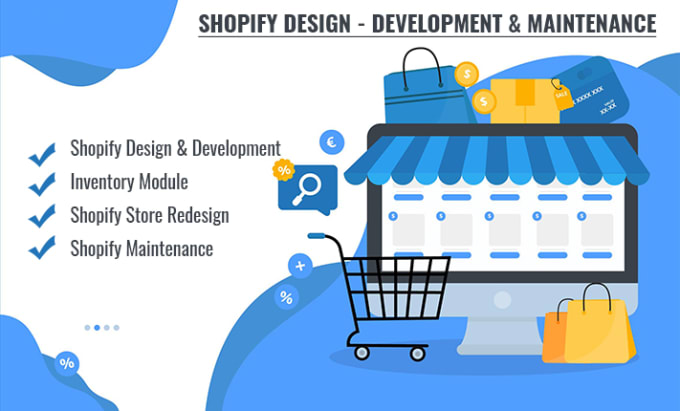 Gig Preview - Shopify dropshipping, design, development and maintenance