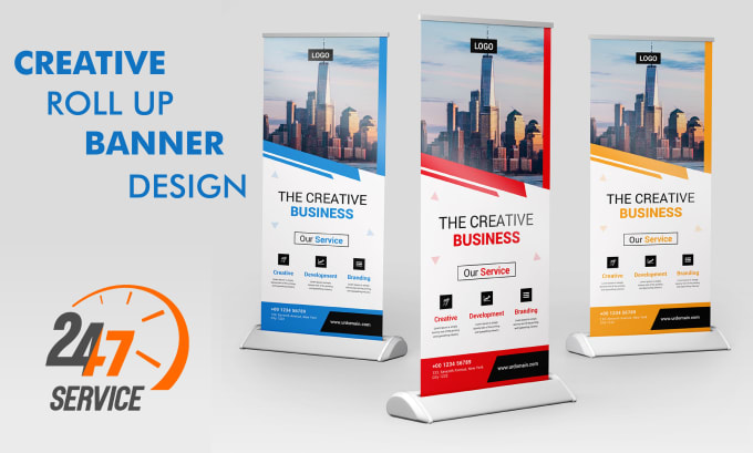 Gig Preview - Design an attractive rollup banner, retractable banner for you