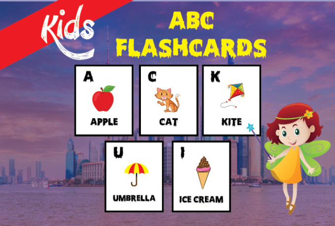 Gig Preview - Design printable abc flashcards, and activity books for you