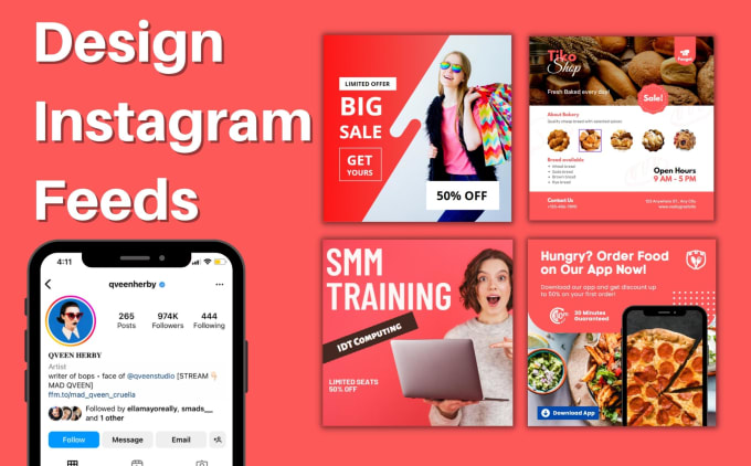 Gig Preview - Design canva instagram template or puzzle feed for branding kit