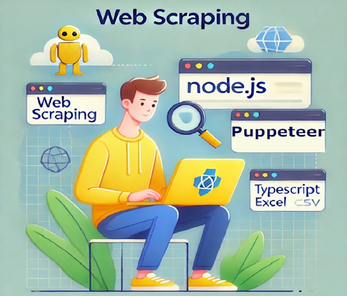 Gig Preview - Do scraping  and web automation using node js and puppeteer