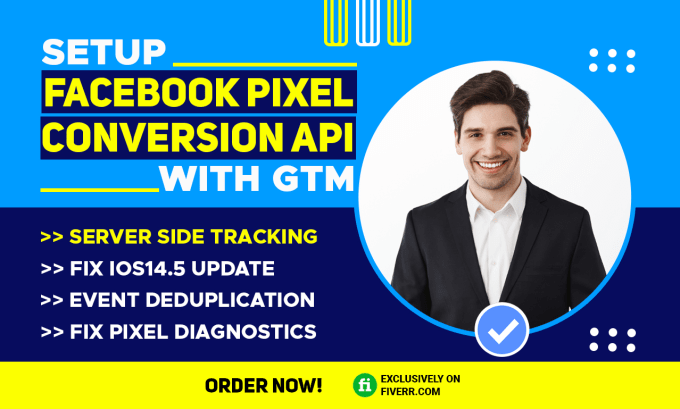 Gig Preview - Setup facebook pixel, conversion API for IOS 14 update with gtm