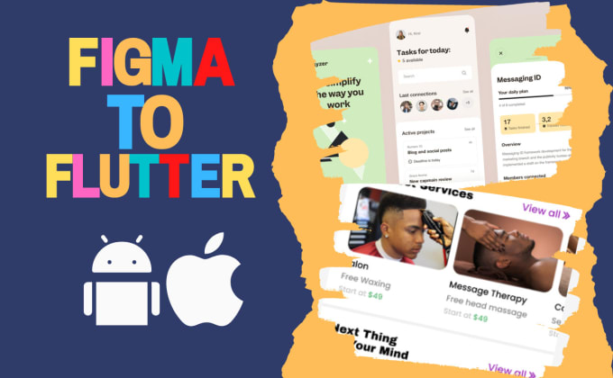 Gig Preview - Convert the figma design to flutter code with guaranteed quality