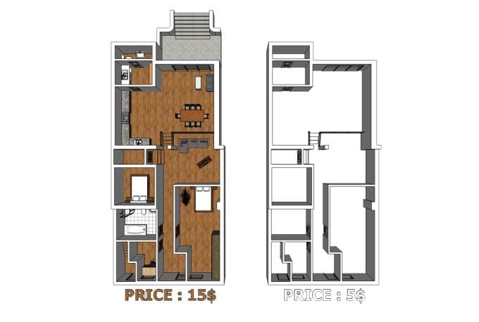 Gig Preview - Do any model 3d floor plan  for you