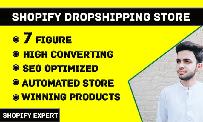 Bestseller - create high converting shopify dropshipping store passive income website USA UK