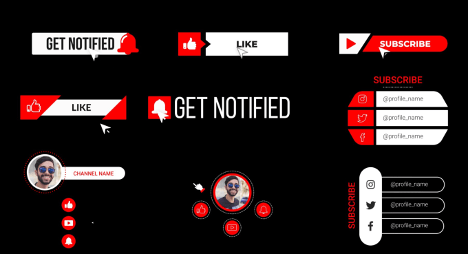 Gig Preview - Create eye catching youtube subscribe button animation