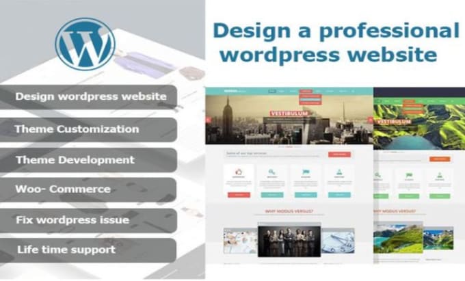 Gig Preview - Create a wordpress website according to your demand