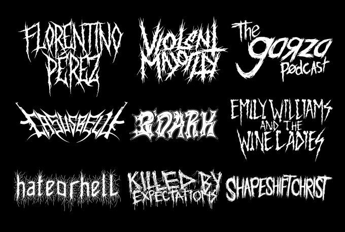 Gig Preview - Create metal, punk, rock, grindcore or extreme band logo