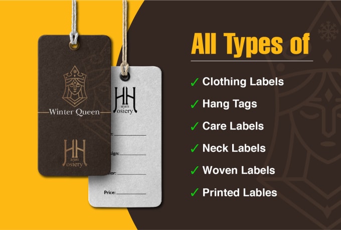 Design clothing labels and hang tags by Muhammadusama99