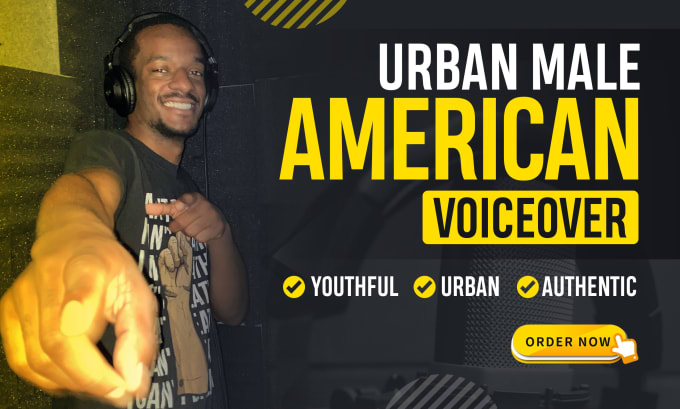 Gig Preview - Record your urban male american voiceover