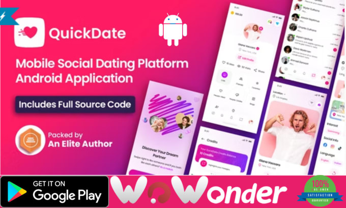 Gig Preview - Rebrand quickdate dating andriod app