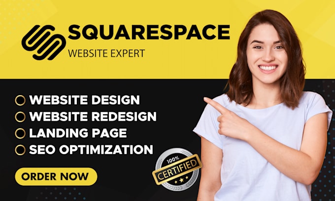 Gig Preview - Build squarespace website or redesign squarespace website