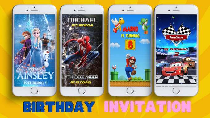 Gig Preview - Do digital or animated birthday invitation