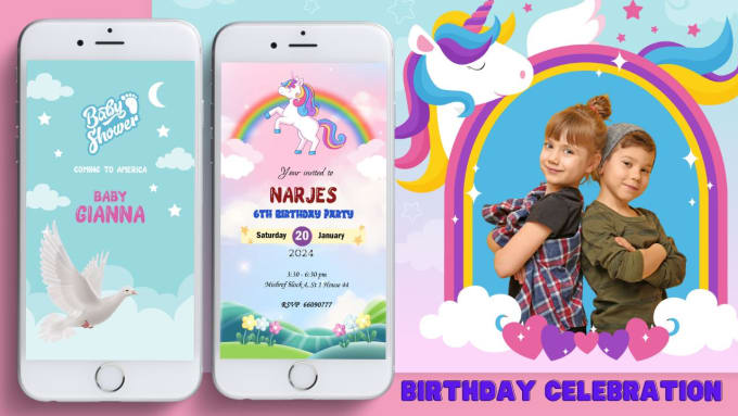 Gig Preview - Do digital or animated birthday invitation