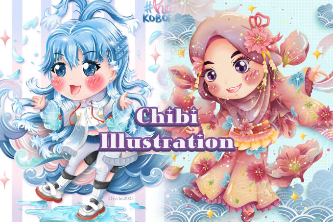 Gig Preview - Draw single or couple chibi illustration for you