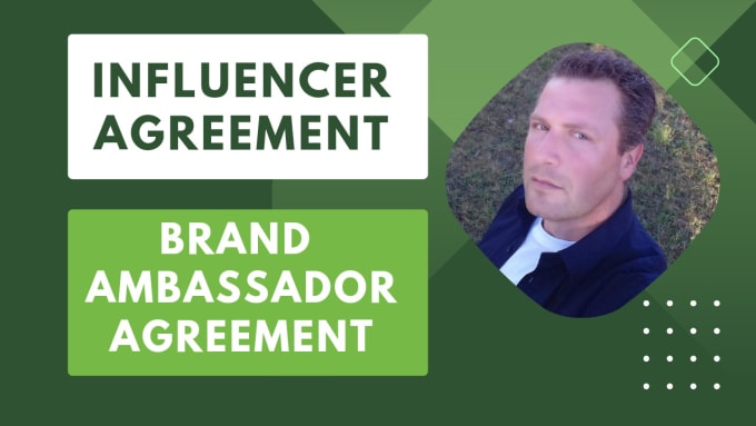 Gig Preview - Write an influencer agreement or a brand ambassador agreement or contract