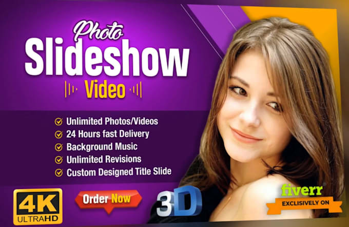 Gig Preview - Create slideshow dynamic photo mosaic promo video up to 1000