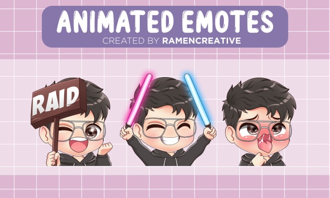 Gig Preview - Create cute animated emotes for twitch