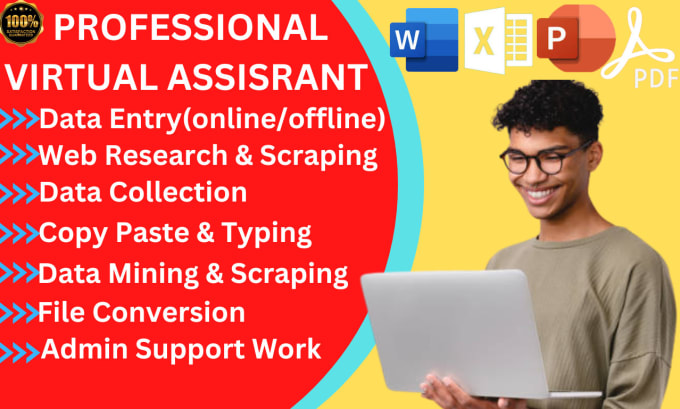 Bestseller - do any data entry or web research as virtual assistant