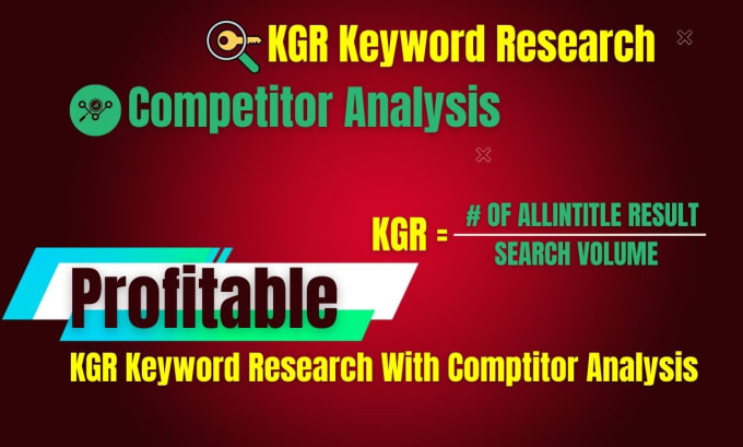 Gig Preview - Do profitable kgr keyword research and competitor analysis