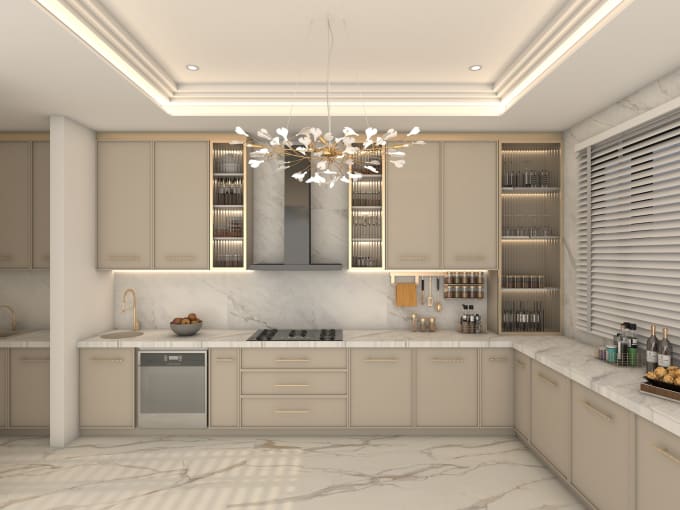 Gig Preview - Design your kitchen and provide 3d photo realistic rendering