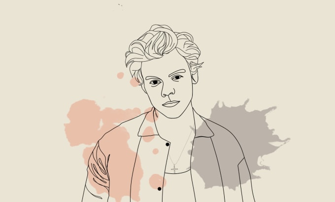 Gig Preview - Draw line art portrait illustration for you in 24 hours