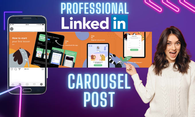 Gig Preview - Make a professional linkedin carousel post