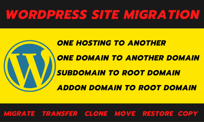 Gig Preview - Migrate wordpress site, transfer, move, backup your site