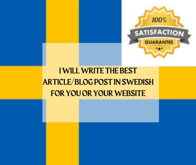 Gig Preview - Write an engaging high quality article or blog post in swedish within 12 hours