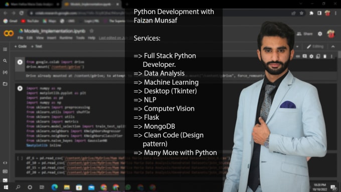 Gig Preview - Develop applications using python programming, machine learning project