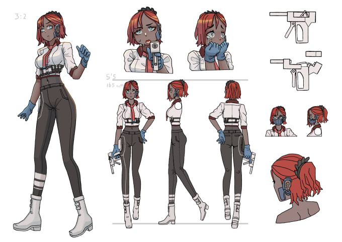 Gig Preview - Create character reference sheets for you