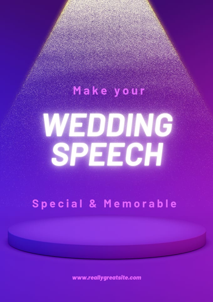 Gig Preview - Write a funny wedding speech