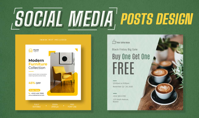 Gig Preview - Design professional social media posts for your brand